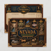 Nevada Shadow Box 3D Figurine Staat Postkarte (Vorne/Hinten)