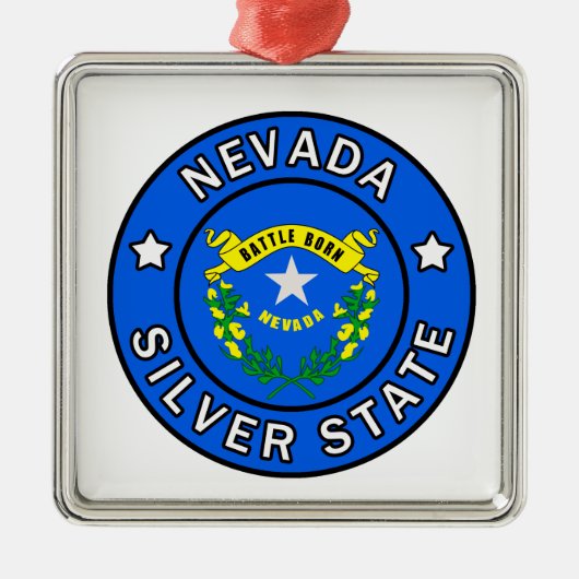 Nevada Silbernes Ornament (Vorne)