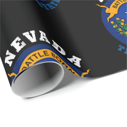 NEVADA SILBERSTAATSFLOGGE GESCHENKPAPIER (Rolleneckpunkt)