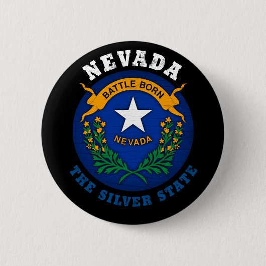 NEVADA SILVER STAAT FLAG BUTTON (Vorderseite)