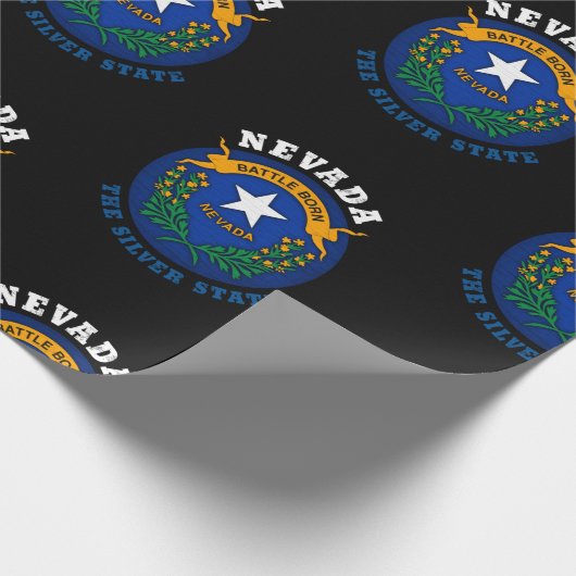 NEVADA SILVER STAAT FLAG GESCHENKPAPIER (Ecke)