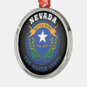 NEVADA SILVER STAAT FLAG ORNAMENT AUS METALL (Links)
