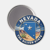 NEVADA Silver State Desert Erbe Magnet (Vorderseite/Rückseite)