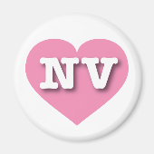 Nevada Solid Pink Heart - Große Liebe Magnet (Vorne)
