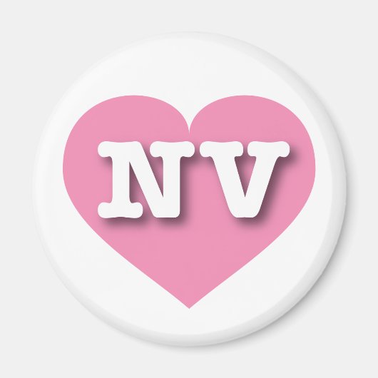 Nevada Solid Pink Heart - Große Liebe Magnet (Vorne)