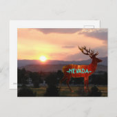 Nevada-Sonnenuntergang Postkarte (Vorne/Hinten)