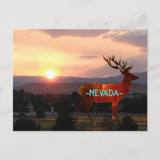 Nevada-Sonnenuntergang Postkarte (Vorderseite)