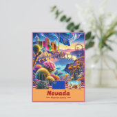 Nevada Splendor Iconische Sehenswürdigkeiten Postkarte (Stehend Vorderseite)