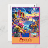 Nevada Splendor Iconische Sehenswürdigkeiten Postkarte (Vorne/Hinten)