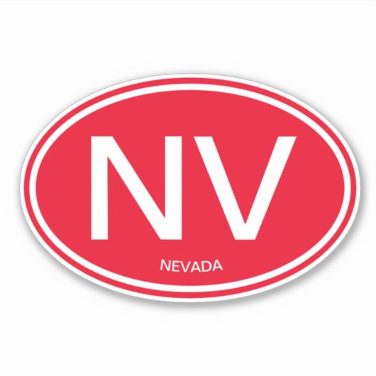 Nevada Staat Code Abkürzung NV Vinyl Car Aufkleber (Vorderseite)