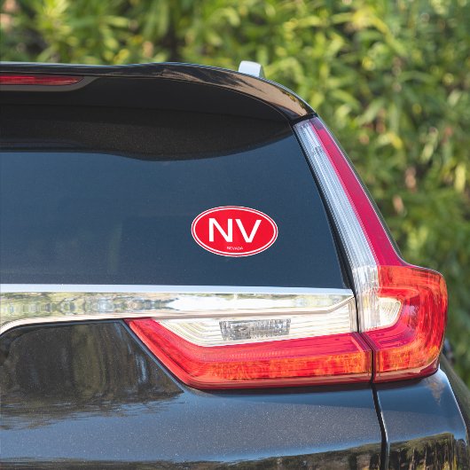 Nevada Staat Code Abkürzung NV Vinyl Car Aufkleber (Auto Seite)