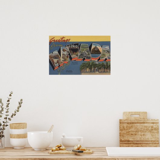 Nevada (Staat Hauptstadt/Blume) Poster (Küche)