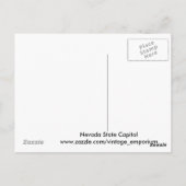Nevada Staat Hauptstadt Postkarte (Rückseite)