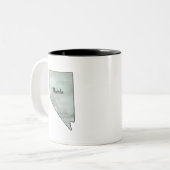 Nevada Staat Illustration Malerei Zweifarbige Tasse (Vorderseite Links)