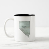 Nevada Staat Illustration Malerei Zweifarbige Tasse (Links)