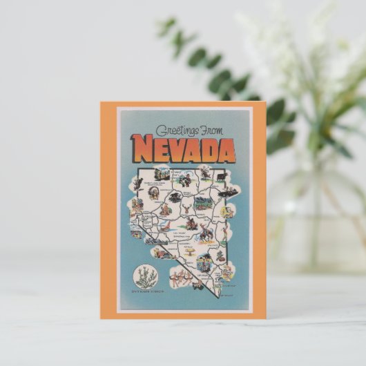 Nevada Staat Karte (Stehend Vorderseite)