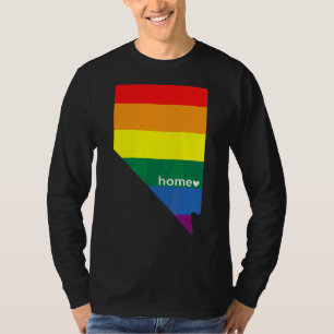 Nevada Staat Map Lgbt Pride Parades Allegria T-Shirt