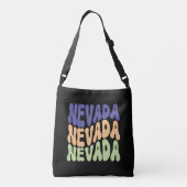 Nevada Staat USA Retro Design Crossbody Bags Tragetaschen Mit Langen Trägern (Rückseite)