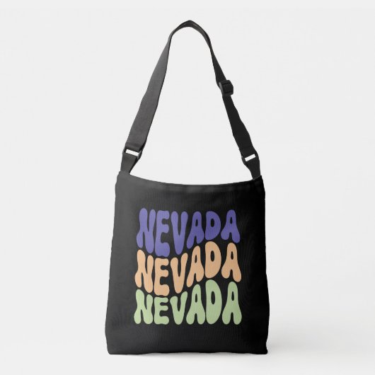 Nevada Staat USA Retro Design Crossbody Bags Tragetaschen Mit Langen Trägern (Vorderseite)