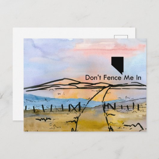Nevada Staat zähmt mich nicht in einer sonnigen La Postkarte (Vorne/Hinten)