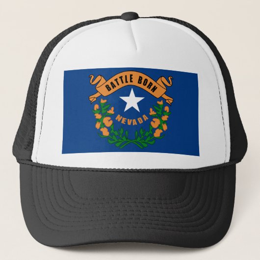 Nevada-Staats-Flagge Truckerkappe (Vorderseite)