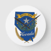 Nevada Staatsstolz Runde Wanduhr (Vorderseite)