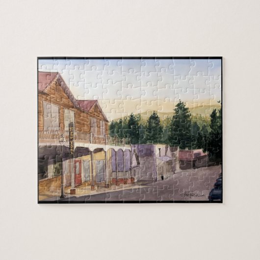NEVADA-STADT, KALIFORNIEN,    AQUARELL PUZZLE (Horizontal)