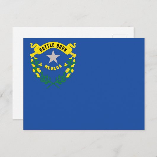 Nevada State Flag Battle Born Postkarte (Vorne/Hinten)