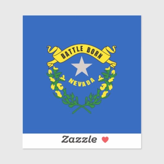 Nevada State Flag Design Aufkleber (Blatt)