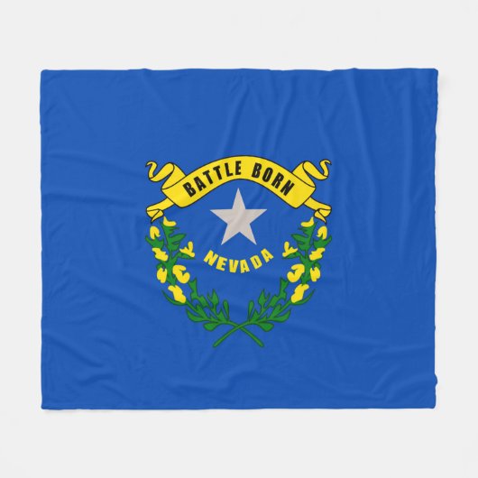 Nevada State Flag Design Fleecedecke (Vorderseite (Horizontal))