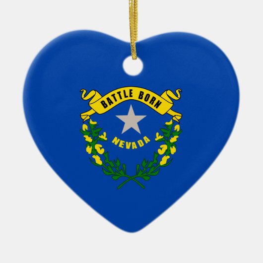 Nevada State Flag Design Keramik Ornament (Vorne)