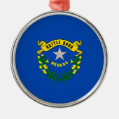 Nevada State Flag Design Ornament Aus Metall (Vorne)