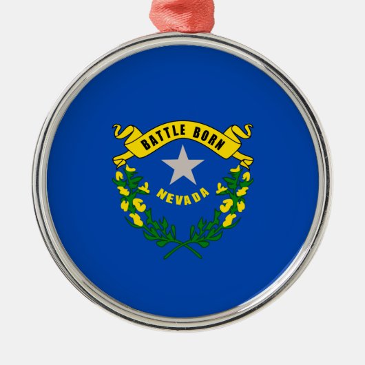 Nevada State Flag Design Ornament Aus Metall (Vorne)
