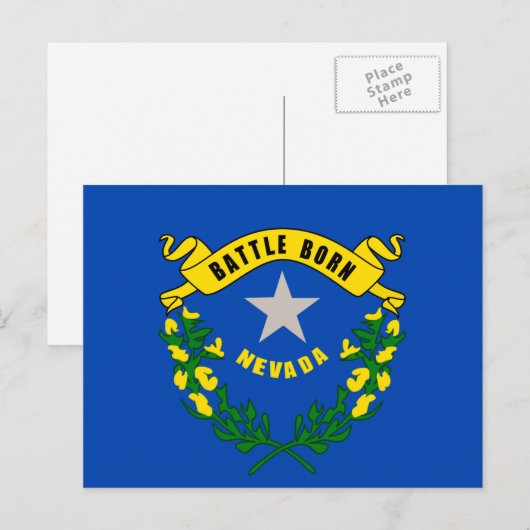 Nevada State Flag Design Postkarte (Vorne/Hinten)