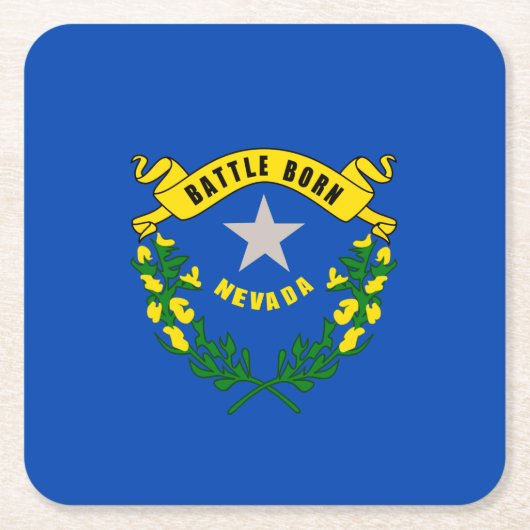 Nevada State Flag Design Rechteckiger Pappuntersetzer (Vorderseite)