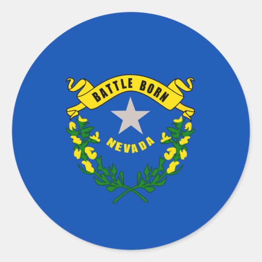 Nevada State Flag Design Runder Aufkleber (Vorderseite)