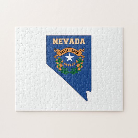 Nevada State Flag Map Puzzle (Horizontal)