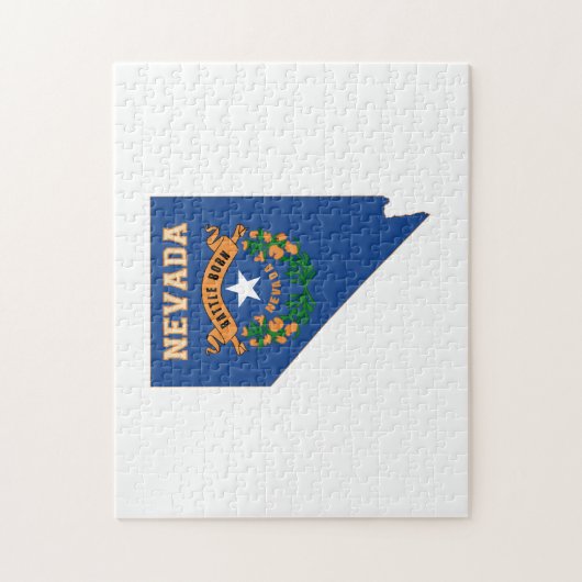 Nevada State Flag Map Puzzle (Vertikal)
