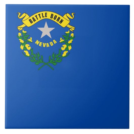 Nevada State Flag Tile Fliese (Vorderseite)