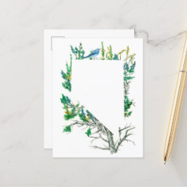 Nevada State Flower Sagebrush Mountain Bluebird Postkarte