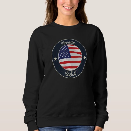 Nevada State Souvenir Retro-Grafik Sweatshirt (Vorderseite)