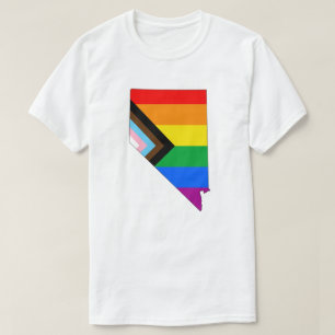 Nevada State Stolz LGBTQ Fortschritt Stolz T-Shirt