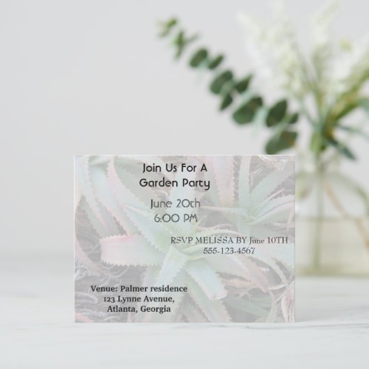 Nevada sukculi einladungspostkarte (Stehend Vorderseite)