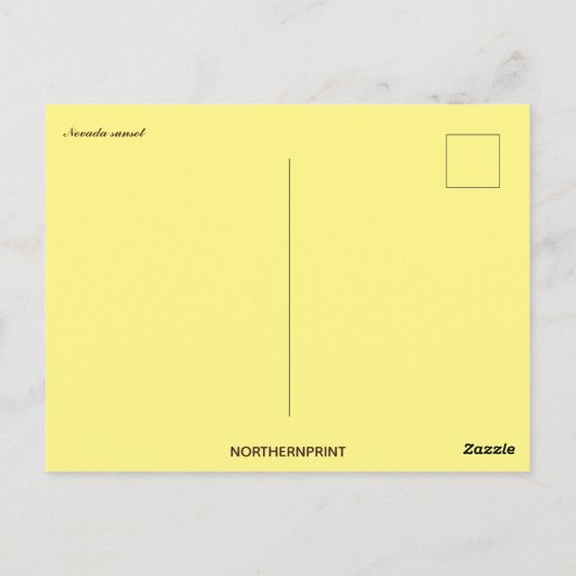 Nevada Sunset Postkarte (Rückseite)