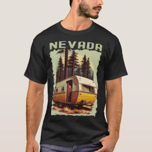 Nevada Sunset Retro 70er Vintages Wandern Camping T-Shirt