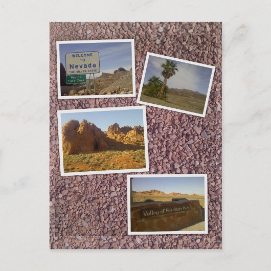 Nevada - Tal der Feuerwüste Collage Postkarte (Vorderseite)