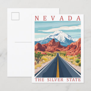 Nevada the Silver Staat USA Travel Place Postkarte