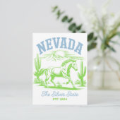 Nevada The Silver State Est. 1864 Wild Horse Postkarte (Stehend Vorderseite)