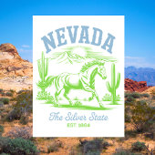 Nevada The Silver State Est. 1864 Wild Horse Postkarte
