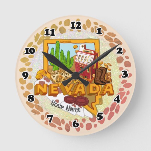 Nevada-Uhr Runde Wanduhr (Vorderseite)